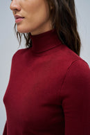 Long Sleeve Turtleneck T-Shirt - Red
