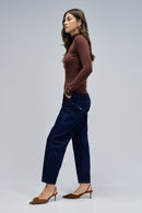 Long Sleeve Turtleneck T-Shirt - Brown