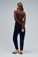 Long Sleeve Turtleneck T-Shirt - Brown