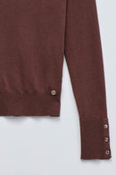 Long Sleeve Turtleneck T-Shirt - Brown