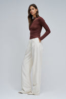 Asymmetrical Sweater - Brown