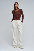 Asymmetrical Sweater - Brown