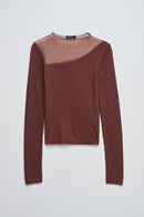 Asymmetrical Sweater - Brown