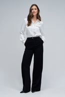 Tweed Detail Shirt - Light Pearl