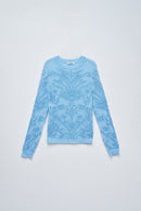 Two Tone Wool Jumper - Blue