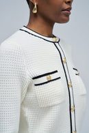 Cardigan with Buttons - Beige