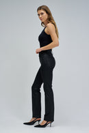 Secret Push In Straight Jean - Black