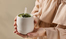 Serenity Stoneware Set of 4 Tumblers - Satin Black & Brioche