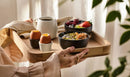 Serenity Set of 3 Stoneware Serving Bowls - Satin Black