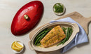 Stoneware Heritage Fish Baker 34CM - Cerise