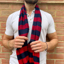 Scarf - Red and navy