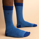 Narrow Stripe Socks - Sky Blue