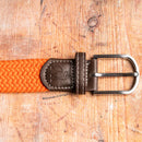 Zigzag Woven Belt - Orange