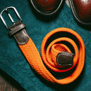 Zigzag Woven Belt - Orange