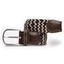 Zigzag Woven Belt - Beige/blue