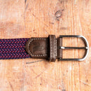 Swole Panda Zigzag Belt - Blue/red