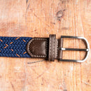 Spot Woven Belt - Navy & Orange