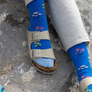 Floral Socks - Blue