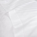 Sateen Stripes Duvet Cover Set White