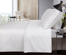 Sateen Stripes Duvet Cover Set White
