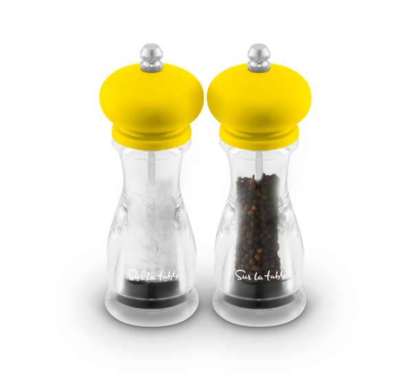 2 Piece Salt and Pepper Mill Set - Yellow