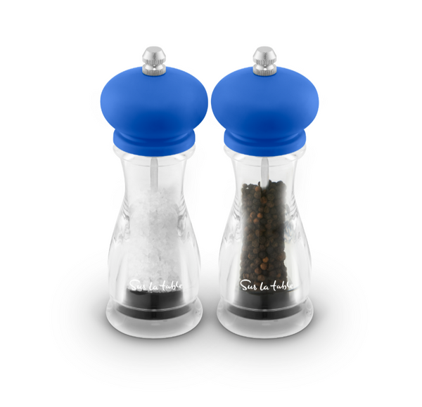 2 Piece Salt and Pepper Mill Set - Blue