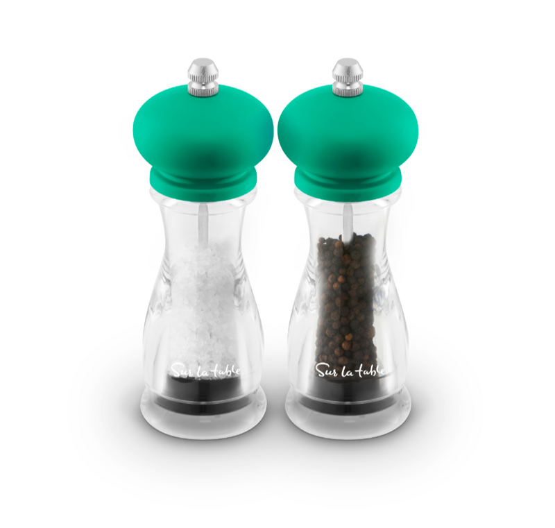 2 Piece Salt and Pepper Mill Set - Green