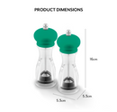 2 Piece Salt and Pepper Mill Set - Green