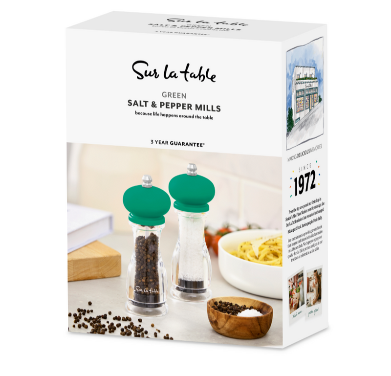 2 Piece Salt and Pepper Mill Set - Green