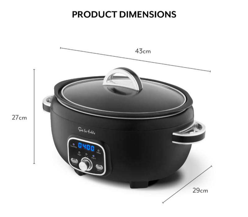 6.5L Digital Slow Cooker - Black