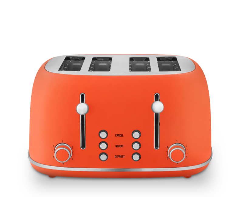 Colour Me Happy 4 Slice Toaster - Orange