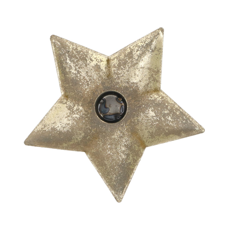 Metal Gold Star Candlestick