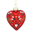 Matt Red Alpine Glass Heart