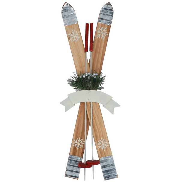 Metal Tip Wooden Skis