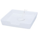 White Stoneware Beaded Heart Napkin Holder