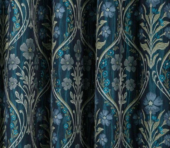 Estelle Readymade Eyelet Curtains - Navy