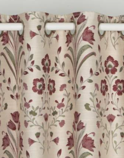 Riley Readymade Eyelet Curtains - Raspberry