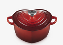 Cast Iron 20CM Heart Casserole with Heart Knob - Cerise