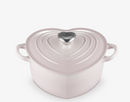 Cast Iron 20CM Heart Casserole with Heart Knob - Shell Pink