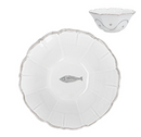 Fluted Bowl with Fish Design - Medium