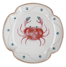 Fluted Crab Stoneware Plate