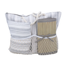 Beach Bag Set - Grey Stripe