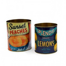Set of 2 Tins - Peas & Fruit