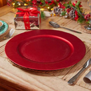 Festive Decor Plate 33cm Red