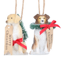 Dog Decoration With Wreath/Tree
