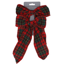 Pack of 2 Red Tartan Bow