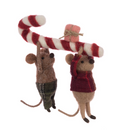 16cm Felt Mice & Candy Cane