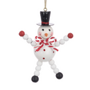 9cm Wooden Snowman Decoration