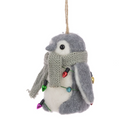 Felt Penguin With Christmas Lights Hanging Decoration