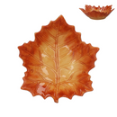 Russet Ceramic Leaf Bowl